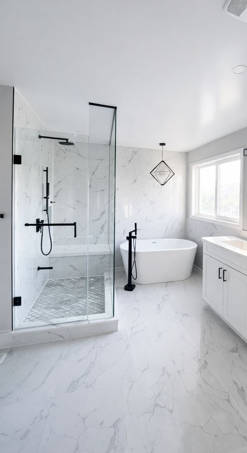 Tub to shower conversion